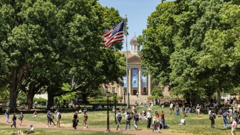 Wilson Library quad at UNC-Chapel Hill